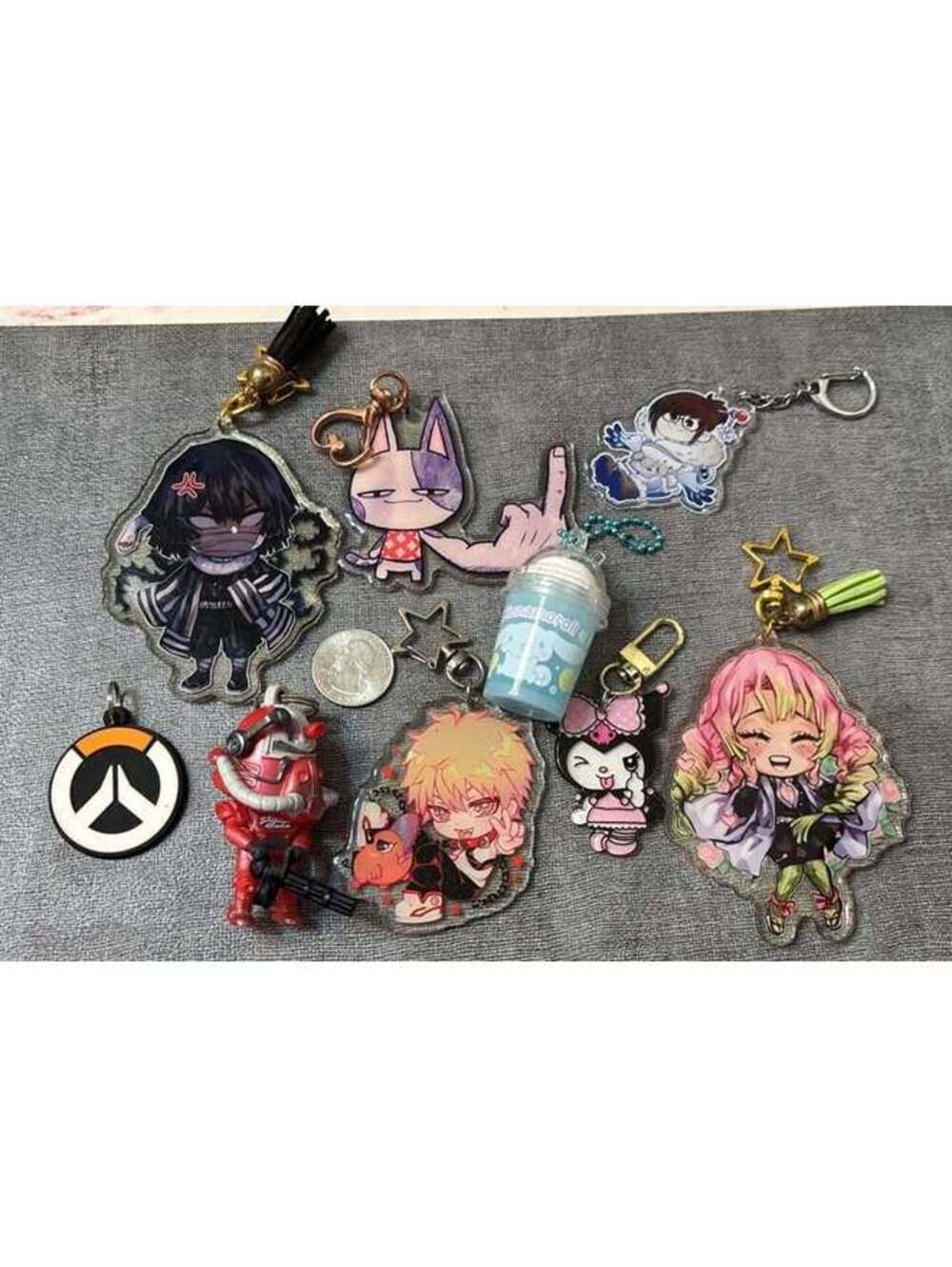 Anime and Video Game Acrylic Keychain Collection